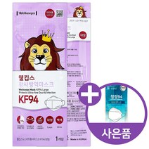웰킵스 KF94 대형 스마트황사방역마스크 성인용 50매, 25매, 25개