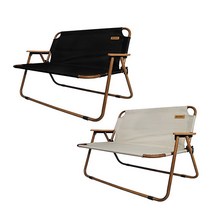 노마드 와이드 벤치체어 트윈의자 캠핑 2인용, 아이보리 HB-0005