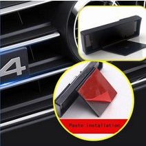 S3 S4 S5 S6 S7 S8 RS3 RS4 RS5 RS6 RS7 RS8 RSQ3 RSQ5 RSQ7 TTRS 그릴 엠블렘 로고 브래킷 아우디, 1개, Chrome silver letter