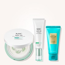 AHC 세이프온 마일드 선쿠션 25g+선크림 50ml+클렌징폼 50ml, 22S_02)마일드 선쿠션+톤업 선크림+증정