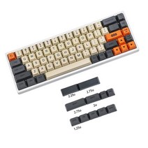 기계식키보드 61 64 68 ANSI Dye 카본 사용자 정의 키세트 OEM 프로필 두꺼운 PBT 키캡 MX 기계식 키보드 GH60 SP64 GK64, 탄소 2 키 추가