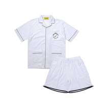 여성 봄 반팔 셔츠 블라우스 씨오엠이 [SET] Piped Terry Short-Sleeved Shirt + Binding Terry Shorts (White)