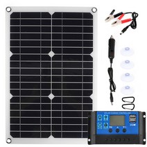 고효율 다목적 태양광패널 충전식 태양열발전기 200W 18V 솔라 패널 키트 12V 충전 배터리 30A 60A 컨트롤, 02 200W 20A Controller