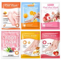 6 팩 엑스 폴리 에이 팅 발 마스크 페디큐어 양말 스크럽 피트 데드 스킨 힐 제거 필링 스파, [33] 6Packs ZM105