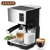 JASSY-19 바 에스프레소 커피 머신 완전 자동 온 우유 거품 커피 메이커 라떼 & 카푸치노용 원터치, 01 CJ-265_01 EU
