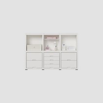 한샘 샘 책장 2단 120cm 서랍형 시공 (컬러 택1), 라이트메이플_책장/화이트_서랍(A)