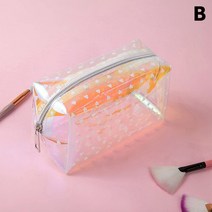 화장품 가방 여성 메이크업 케이스 PVC 투명 뷰티 정리 파우치 젤리 레이디