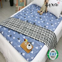 전자파없는 EMF 면혼방 물세탁 안심 전기요 캠핑용 야외용 극세사 전기장판 1인용 2인용, 17.EMF 마운틴블루, 1.대형