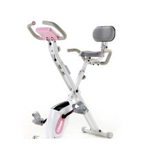 접이식 실내자전거 헬스 홈트 실내사이클 하체운동 헬스자전거, 화이트핑크