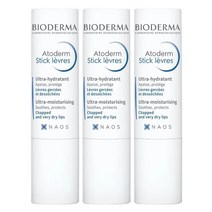 BIODERMA 프랑스 정품 바이오더마 아토덤 스틱 레브르 립밤 4g 3개세트, 3개
