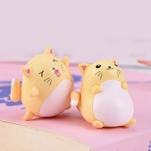 뚱냥이 캐릭터 미니어쳐 4종 SET 테라리움 화분 소품, 뚱냥이 미니어쳐 4종 SET, 1개
