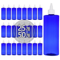 [50개묶음판매] 일체형 뾰족캡 용기 120ml 150ml 200ml 250ml 300ml 500ml 고깔캡 오일병, 500ml 각청색용기, 검정캡, 50개