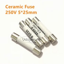 세라믹 퓨즈 5x25mm 250V RO55 500mA 0.5A 1A 2A 3A 4A 5A 6A 8A, 09 3A_01 RO55 5x25mm 250V