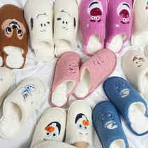 캐릭터 양털 슬리퍼 방한 겨울 거실화