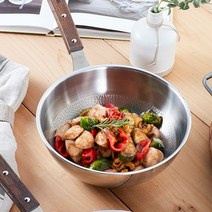 통3중 스텐팬 우드손잡이 인덕션 궁중팬 24cm, 내츄럴 통3중 스텐 궁중팬 24cm