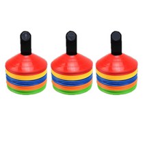 높이 뛰기 허들 더미 축구 농구 훈련 민첩성 작은 페이스 사인 디스크 장애물 도로 표지판 콘 도로 10 개, 02 RED