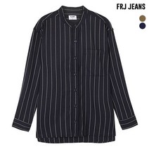 FRJ 남성 오버핏 헨리넥 스트라이프 셔츠 F93M-SH017B