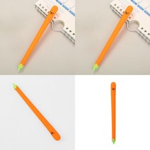 컬러풀 표정 볼펜 오렌지 디자인볼펜 젤타입볼펜
