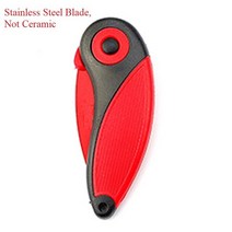 다기능 휴대 포켓 껍질 세라믹 주방 과일 접어 칼 붙이 커터 필러 피크닉 점심 가방 상자 야채 컷 슬라이스, 16 Black Red