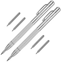 Anteiwa Scribe Tool 텅스텐 카바이드 스크라이버 마킹 도구 자석 및 클립 포함 추가 4개의 교체 마킹 팁 조각 펜 2팩 알루미늄 에칭 기계공 펜 유리/세라믹/금, Metallic