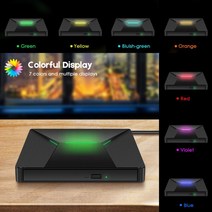 블루레이ODD 외장 리핑 4K 재생 플레이어 KuWfi USB 3.0 유형 C 휴대용 고속 DVD +/RW 버너 Macbook/Window, 한개옵션0