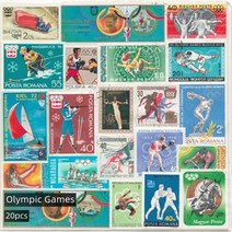 희귀 우표 세계 각국의 다양한 국가 공룡 곤충 오래된 1940-1990 년 수집가 116038, 올림픽 게임