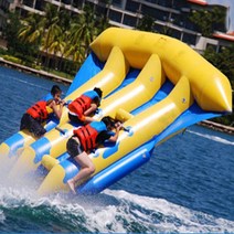 바나나 보트 수상 레저 풍선 부동 물 스포츠 서핑 장비 공원 게임 재생, 2tubes for 6 people