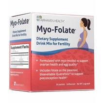 Fairhaven Health (미국직배) 이노시톨 엽산 30봉 1+1 Myo-Folate Drinkable Fertility Supplement with Myo-Inositol and Folate (Folic Acid), 2개