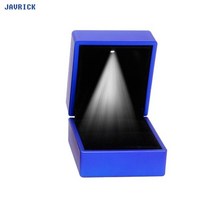 피규어장식장 투명아크릴 계단식 조명 쇼케이스 javrick led 귀걸이 반지 선물, 푸른