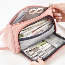 별도기재 1개 삼각 여중생필통 중등필통 고등필통 큰학생필통 봉제 펜파우치 대학생필통 직장인, 퍼플