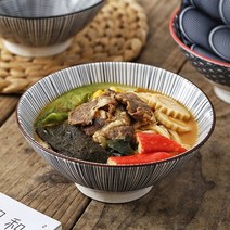 아도라하우스 일본품 도자기 우동식기 면기 그릇 1p, N10, free