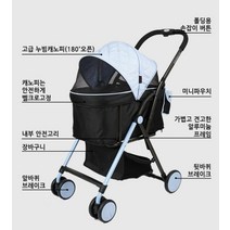애견 이동가방 유모차 강아지 손잡이 바퀴 산책 소프트 블루, 상품선택