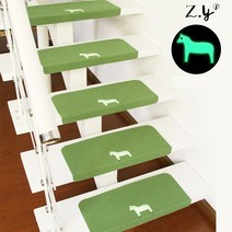 Z.y 애완용 계단패드 야광 계단매트, 6개, 그린