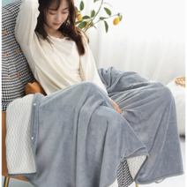 컬러풀 이중 극세사 무릎 담요 망토 - 100 * 150 cm 똑딱이담요 어깨 무릎 망또 케이프 보온