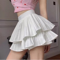 플리츠 큐롯 숏츠 / 미니 치마 주름 숏 반바지 캉캉