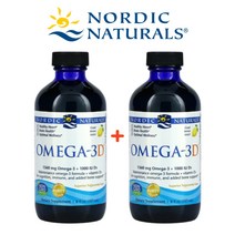(1+1) 노르딕 RTG 오메가3 액상 1560mg 비타민D 1000IU 레몬맛 고약사 약들약 237ml 2팩