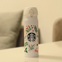 스타벅스 냉보온병 스타벅스텀블러 500ml, 꽃데코화이트 500ml