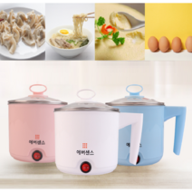 1인용 라면포트 2중단열 멀티포트 1L 자취방 1인 전기 라면포트 전기냄비, 블루