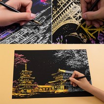 DH쇼핑 스크래치북 나이트뷰 (전용펜포함), A_03