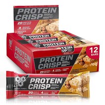 BSN 프로틴바 에너지스낵 Syntha6 크리스프 유청 단백질 20g 땅콩 버터크런치 12개, Peanut Butter Crunch