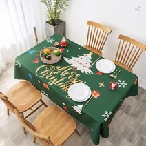 크리스마스 홈파티 원탁 식탁보 테이블보 4인 6인 러너 깔개, 110x170cm, AA