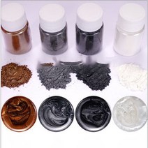 비누만들기 키트 비누 색소 슬라임향료 베이스 염료 진주 안료 운모 광물 수제 착색 분말 에폭시 수지 몰드 아트 장식 천연 광물 운모 분말, 검은 색