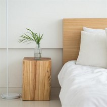 아트박스/코니페블 통나무 원목 스툴 - 루터스 (Lotus), 바니쉬마감