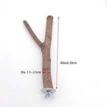 새 횃대 천연 나무 애완 동물 앵무 원시 나무 포크 나무 가지 스탠드 랙 다람쥐 햄스터 분기 perches 씹다 물린 장난감 스틱, 직경 2.5cm 20cm