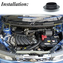 자동차 쇼바 서스펜션 2 개대 스트럿 마운트 커버 개스킷 54330ed000 닛산 리프 ze0 juke f15 큐브 z12 용 교체 액세서리, 없음