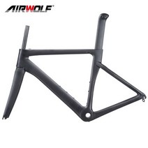 Airwolf-프레임 로드 바이크 BSA 퀵 릴리스 130x9mm 풀 카본 자전거 림 브레이크 프레임, 51CM Matte, Black