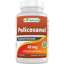 Best Naturals 폴리코사놀 40mg 120정 - 신장기능청*