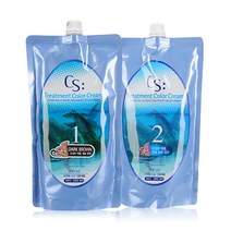 소망 CS 트리트먼트 칼라크림(오징어) 1 2제 각 500ml, 다크브라운