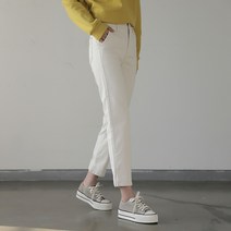 원타임 여성용 허리 스판 언발 옆트임 백 조거팬츠