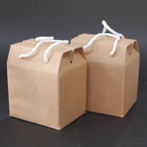 선물상자 쿠키상자 마카롱 머핀 포장상자, 11. 끈상자(소) 브라운, 1개